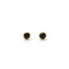 Black Spinel | Rose Cut & Gold Earrings
