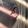 Black Spinel | Rose Cut & Gold Earrings