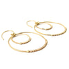 Champagne | Tiered Gold Hoop Earrings