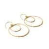 Champagne | Tiered Gold Hoop Earrings