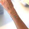 Sea Glass and Gold Bracelet