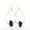 sea glass and gold teardrop earrings