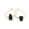 sea glass and gold teardrop earrings