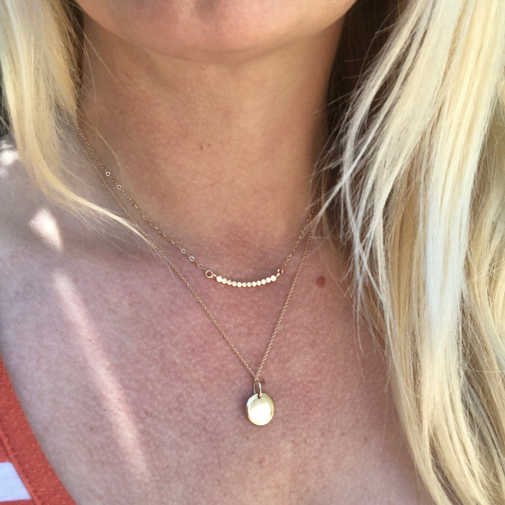 Glimmer | Hammered Gold Necklace