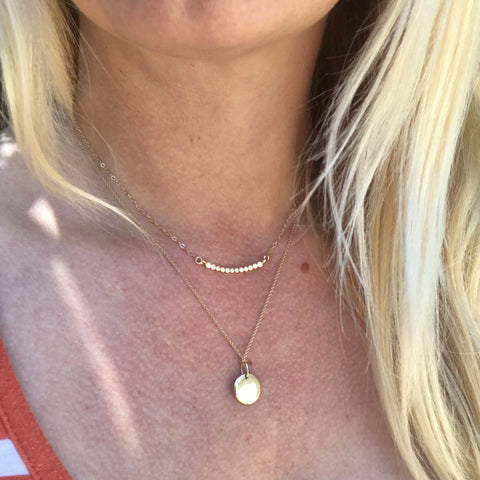 Glimmer | Hammered Gold Necklace