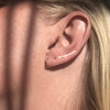 Dainty Hammered | Gold Climber Earrings