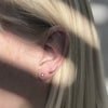 White Topaz | Rose Cut & Gold Earrings