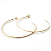 hammered gold hoop earrings