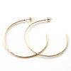 Hammered Hoops | Gold Earrings