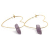 Heart Hoop Earrings | Rare Lavender Sea Glass & Gold