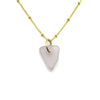 June | Purple Sea Glass + Gold Necklace