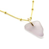 June | Purple Sea Glass + Gold Necklace