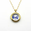 Rare sea glass locket with 14k gold filled