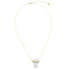 Roberta | Opaque White Sea Glass + Gold Necklace