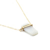 Roberta | Opaque White Sea Glass + Gold Necklace