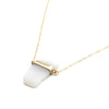 Roberta | Opaque White Sea Glass + Gold Necklace