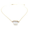 Roberta | Opaque White Sea Glass + Gold Necklace