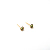 Peridot | Rose Cut & Gold Earrings