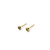 Peridot | Rose Cut & Gold Earrings