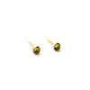 Peridot | Rose Cut & Gold Earrings