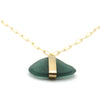 Cheri | Teal Sea Glass Gold Necklace