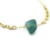 Sea Glass and Gold Bracelet