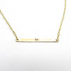 Dainty Heart | Hammered Bar | Gold Necklace