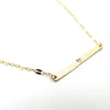 Dainty Heart | Hammered Bar | Gold Necklace