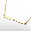 Dainty Heart | Hammered Bar | Gold Necklace