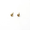 White Topaz | Rose Cut & Gold Earrings