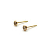 White Topaz | Rose Cut & Gold Earrings