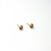 White Topaz | Rose Cut & Gold Earrings