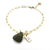 Customizable Sea Glass Charm Bracelet Made with 14 Karat Gold Fill