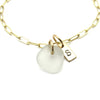 Customizable Sea Glass Charm Bracelet Made with 14 Karat Gold Fill