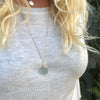 sea glass and gold necklace