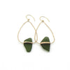 Ada | Sea Glass + Gold Earrings-Aqua-Ingrid Caduri Jewelry
