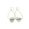 Ada | Sea Glass + Gold Earrings-Aqua-Ingrid Caduri Jewelry