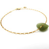 Alexandra | Sea Glass + Gold Anklet