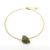 Alexandra | Sea Glass + Gold Anklet