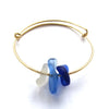 Manifest Love Sea Glass Gold Bracelet