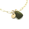 Customizable Sea Glass Charm Bracelet Made with 14 Karat Gold Fill