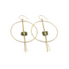 Coco | Sea Glass + Gold Hoop Earrings-Soft Sage-Ingrid Caduri Jewelry