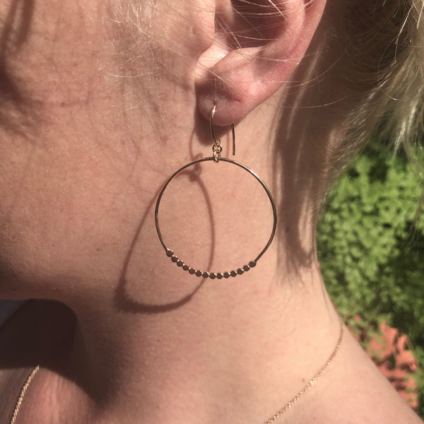 Champagne | Gold Hoop Earrings