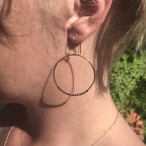 Champagne | Gold Hoop Earrings