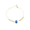 Dorothee Bracelet | Sea Glass + Gold Bracelet-Cobalt Blue-Ingrid Caduri Jewelry