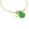 Customizable Sea Glass Charm Bracelet Made with 14 Karat Gold Fill