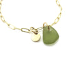 Customizable Sea Glass Charm Bracelet Made with 14 Karat Gold Fill