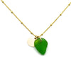 June | Sea Glass + Gold Necklace