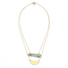 Frida | Sea Glass + Gold Necklace-Cool Aqua-Ingrid Caduri Jewelry