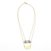 Frida | Sea Glass + Gold Necklace-Frosty White-Ingrid Caduri Jewelry
